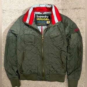 Superdry Motorbike Moss Green Jacket Large